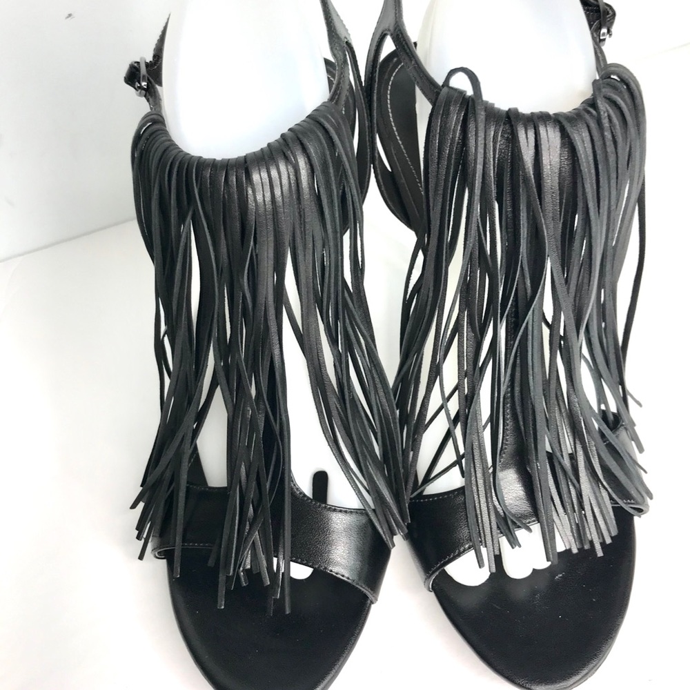 Kendall +Kylie black fringe pumps - Picture 2 of 8